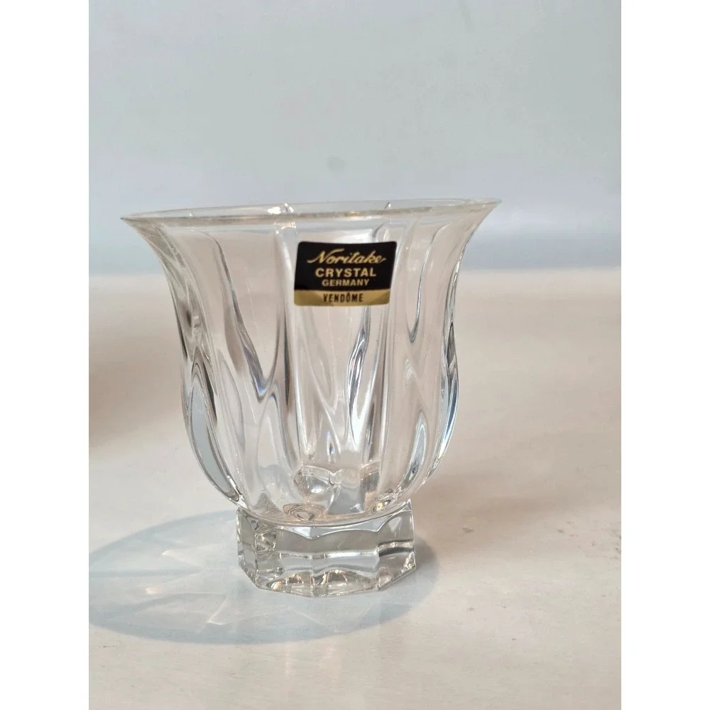 Vendome Noritake Crystal Votive‎ Candle Holder Made in Germany with Candle